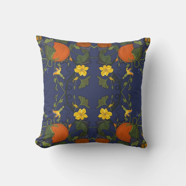 Pumpkin Patch and Vines Pillow (Front)
