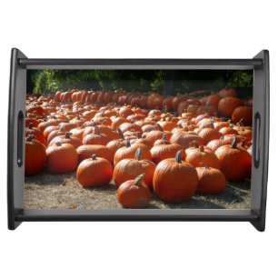 Pumpkin Patch Autumn Harvest Photography Serving Tray