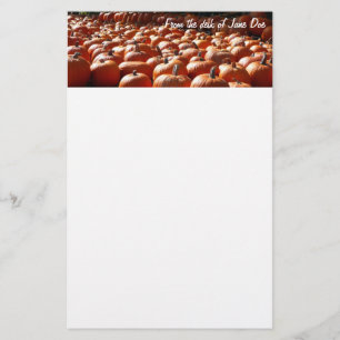 Pumpkin Patch Autumn Harvest Photography Stationery