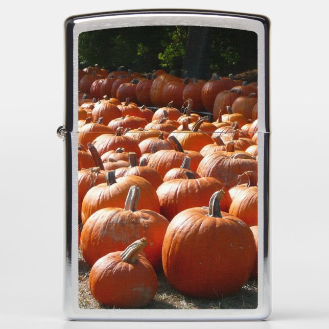 Pumpkin Patch Autumn Harvest Photography Zippo Lighter (Front)
