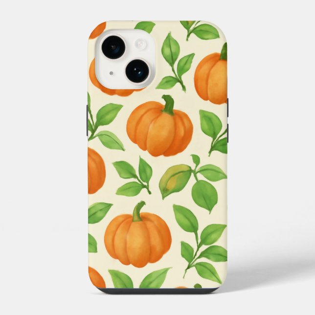 Pumpkin Patch Autumn Phone Case – Cute Fall Leaves (Back)