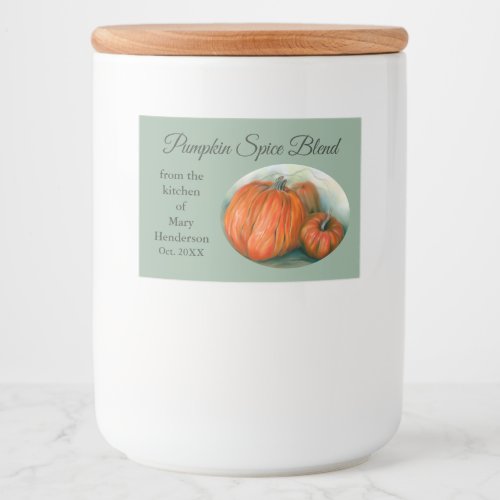 Pumpkin Patch Autumn Trio Pastel Art Food Label