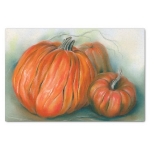 Pumpkin Patch Autumn Trio Pastel Art Tissue Paper