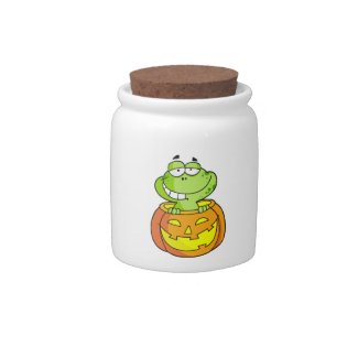 Pumpkin Patch Baby Frog Candy Jars
