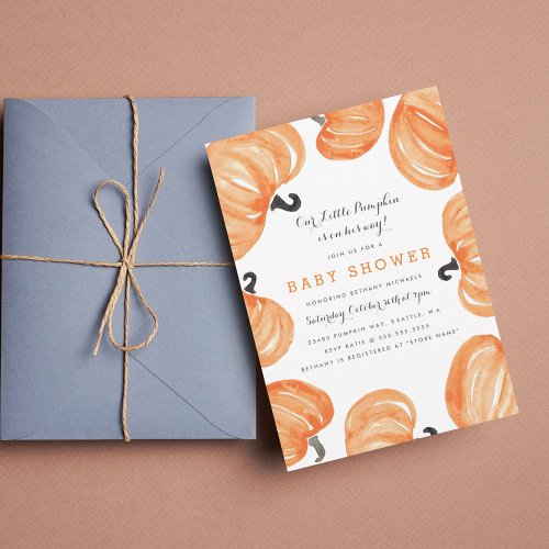 Pumpkin Patch Baby Shower Invitation