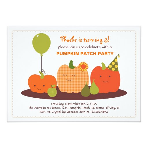 Pumpkin Patch Party Invitations 8