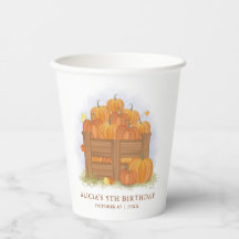 Pumpkin Patch Butterfly Fall Leaves Birthday