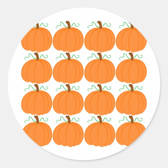 Pumpkin Patch Classic Round Sticker