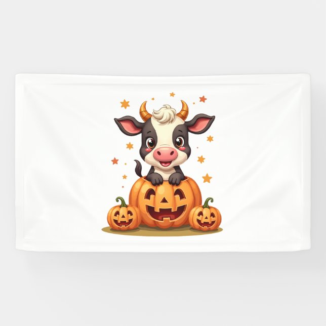 Pumpkin Patch Cow Banner (Horizontal)