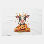 Pumpkin Patch Cow Kitchen Towel