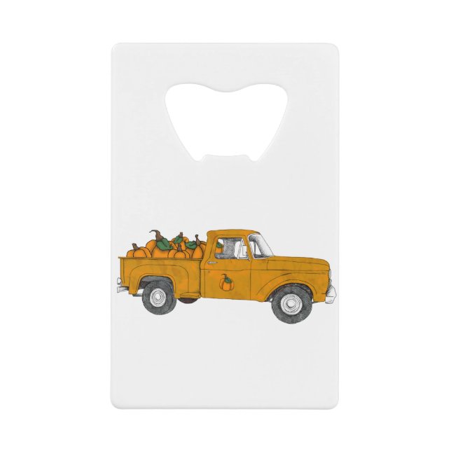 pumpkin patch credit card bottle opener (Front)