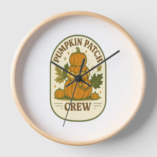 Pumpkin Patch Crew Clock