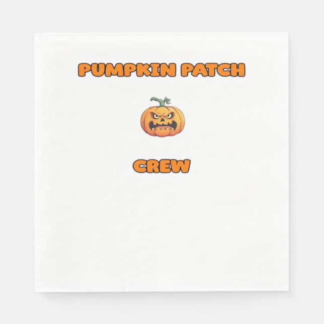 Pumpkin Patch Crew Matching Fall Outfits Classic T Napkins (Front)