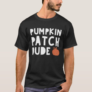 Pumpkin Patch Dude Fall Boy Kid Distressed Pumpki T-Shirt