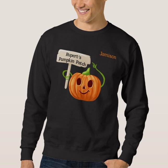 Pumpkin Patch Employee Personalize Name Sweatshirt (Front)