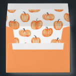 Pumpkin Patch Envelope<br><div class="desc">Halloween costume or pumpkin carving party design featuring whimsical and fun orange and black watercolor painted pumpkins by Shelby Allison.</div>