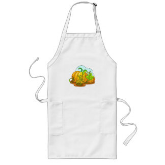 Pumpkin Patch Fall Season Autumn Thanksgiving Long Apron