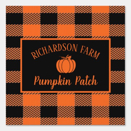 Pumpkin Patch Family Name Halloween Fall Autumn   Sign