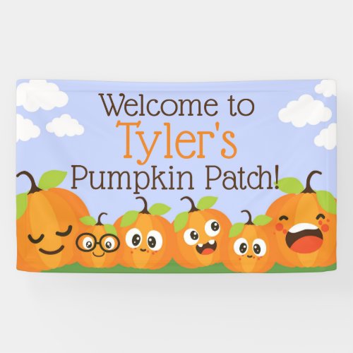 Pumpkin Patch Farm Kids Birthday Banner