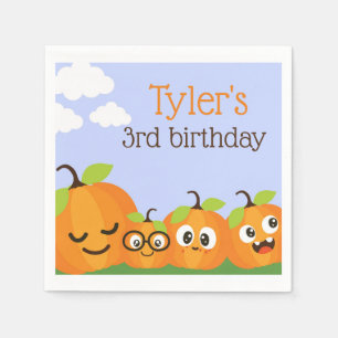 Pumpkin Patch Farm Kids Birthday Napkins