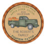 Pumpkin Patch Farm Rustic Fall Plaid Vintage Truck Classic Round Sticker