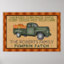 Pumpkin Patch Farm Vintage Truck Fall Plaid Rustic Poster