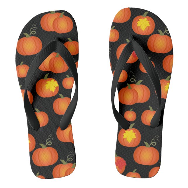 Pumpkin Patch Flip Flops (Footbed)