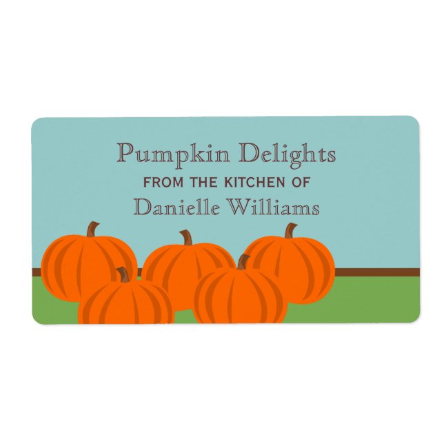 Pumpkin Patch Halloween Baking Labels (Front)