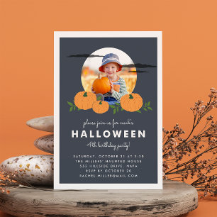 Pumpkin Patch Halloween Birthday Party Invitation