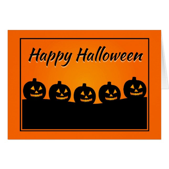 Pumpkin Patch Halloween Card (Front Horizontal)