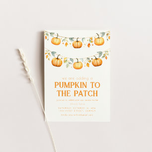 Pumpkin Patch Halloween Fall Baby Shower Invite