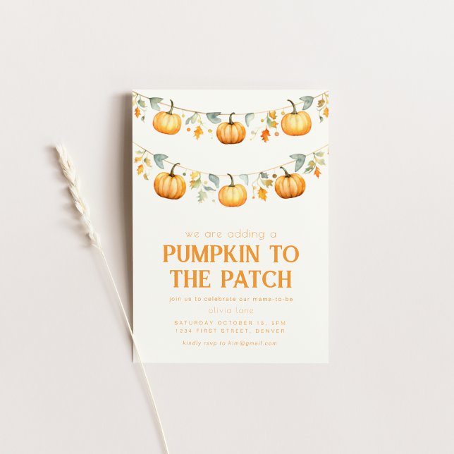 Pumpkin Patch Halloween Fall Baby Shower Invite (Creator Uploaded)