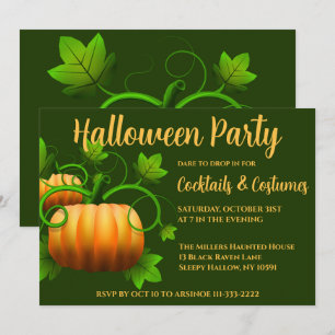 Pumpkin Patch Halloween Party Invitation