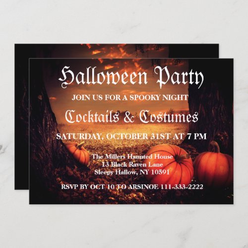 Pumpkin Patch Halloween Party Invitation