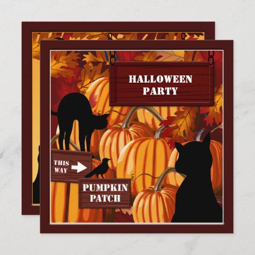 Pumpkin Patch Halloween Party Invitation
