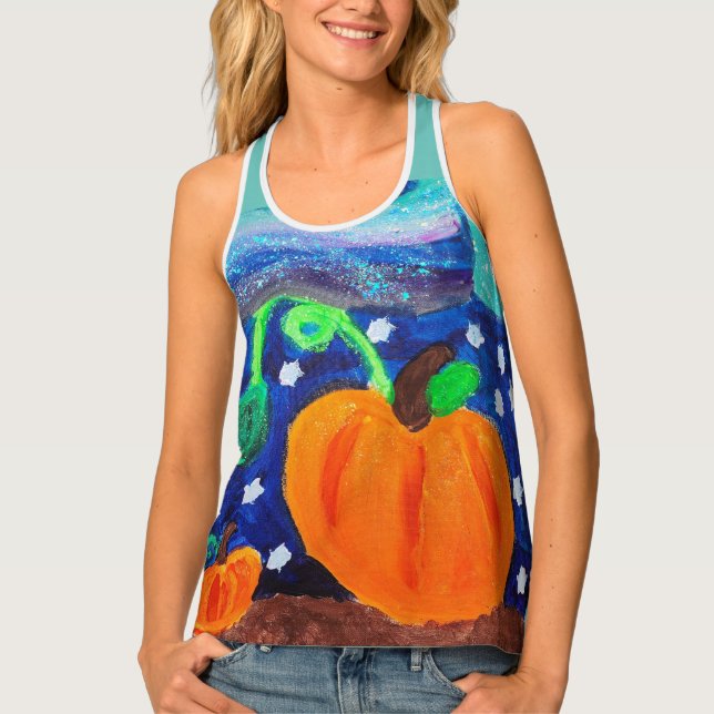 Pumpkin Patch Halloween Tank Top (Front)