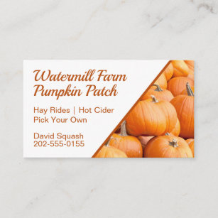 Pumpkin Patch Harvest Business Card