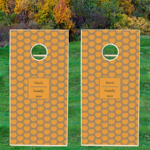 Pumpkin Patch Harvest Thanksgiving Personalize Cornhole Set