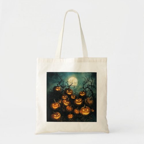 Pumpkin Patch Haunt Halloween Glow Tote