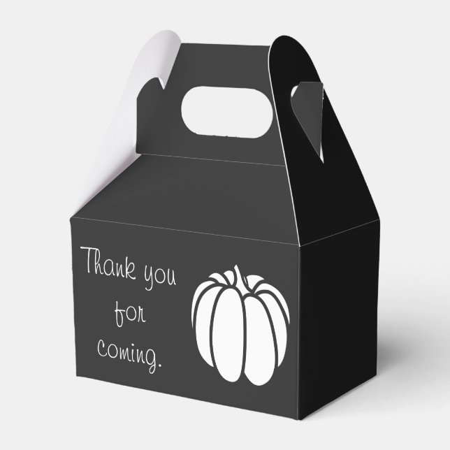 Pumpkin Patch in Black Favor Box (Front Side)