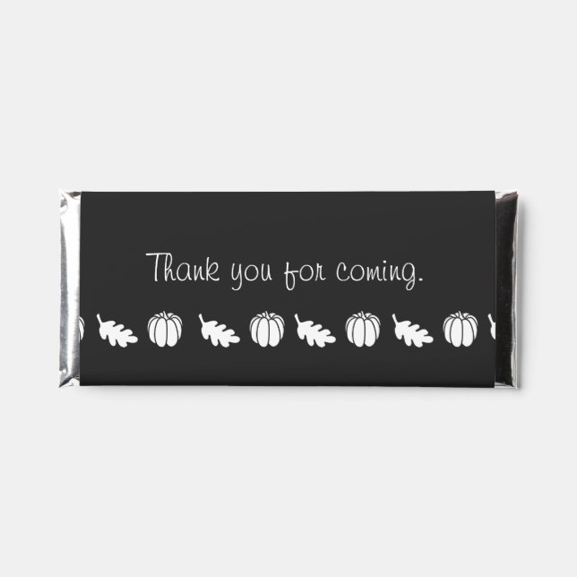 Pumpkin Patch in Black Hershey Bar Favors (Front)