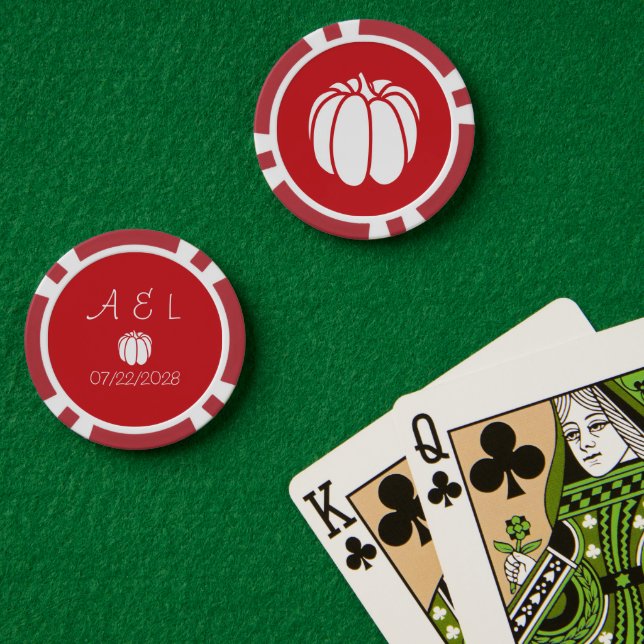 Pumpkin Patch in Cherry Poker Chips (Poker Table (Double))