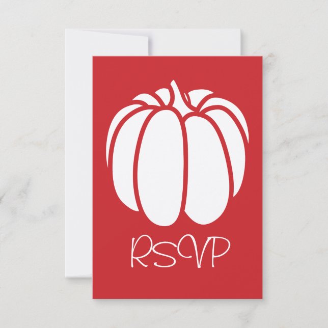 Pumpkin Patch in Cherry RSVP Card (Front)