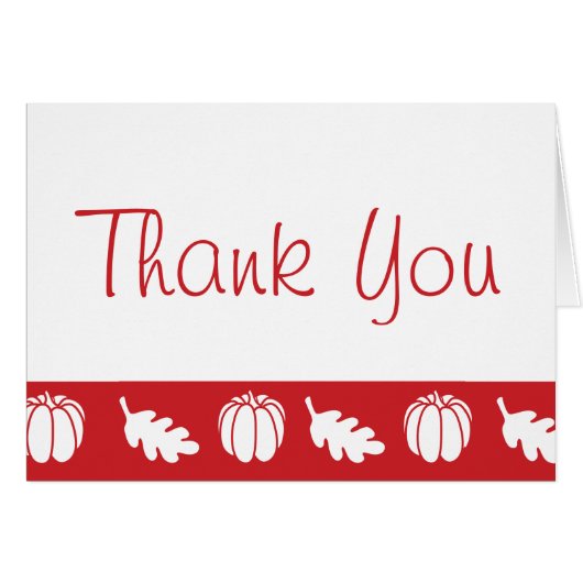Pumpkin Patch in Cherry Thank You Card (Front Horizontal)