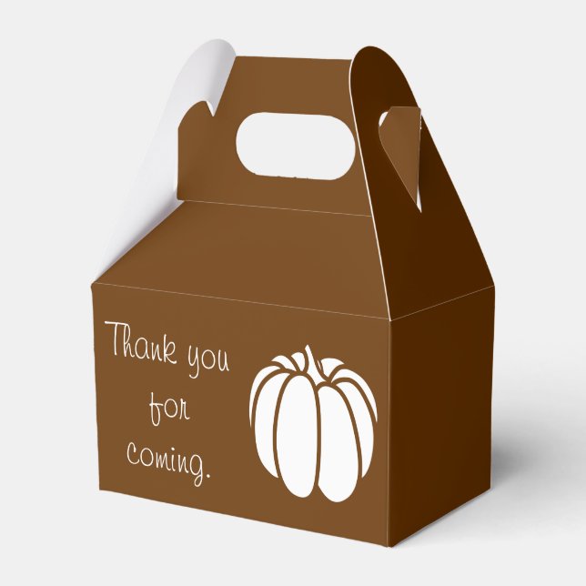 Pumpkin Patch in Chocolate Favor Box (Front Side)