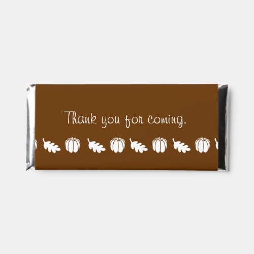 Pumpkin Patch in Chocolate Hershey Bar Favors