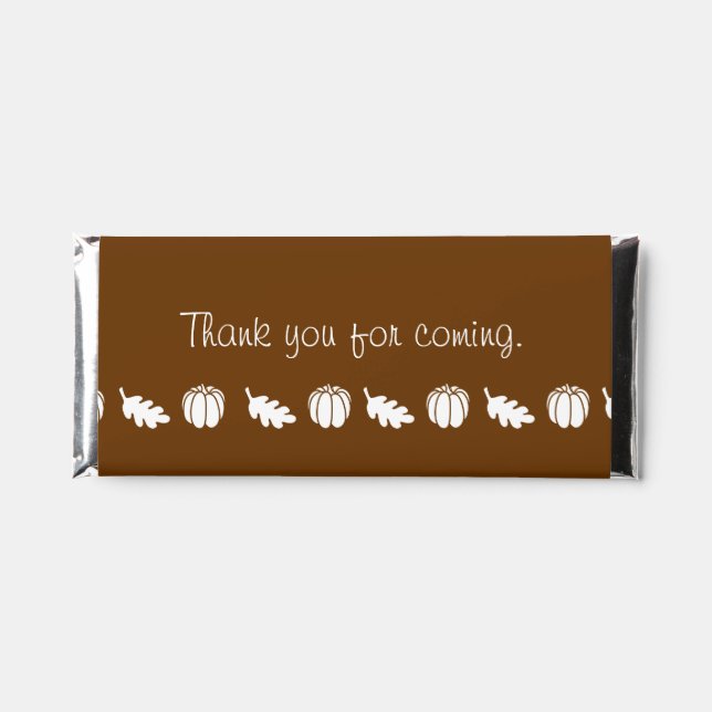 Pumpkin Patch in Chocolate Hershey Bar Favors (Front)