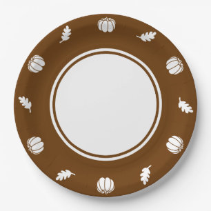 Pumpkin Patch in Chocolate Paper Plate