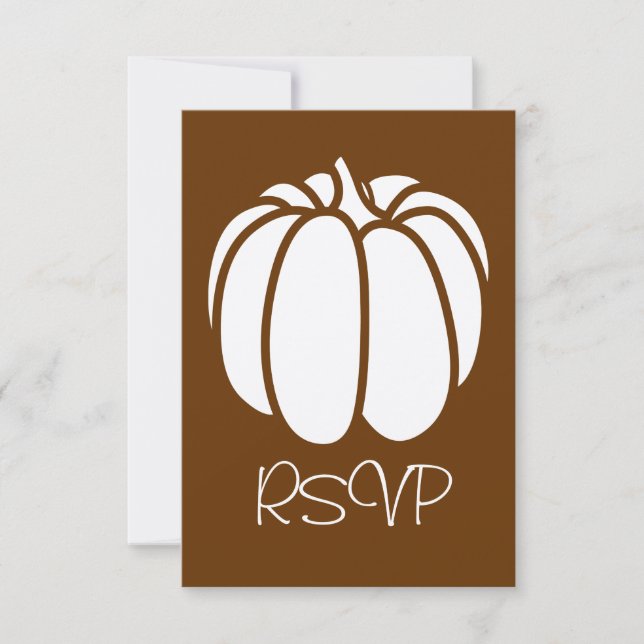 Pumpkin Patch in Chocolate RSVP Card (Front)