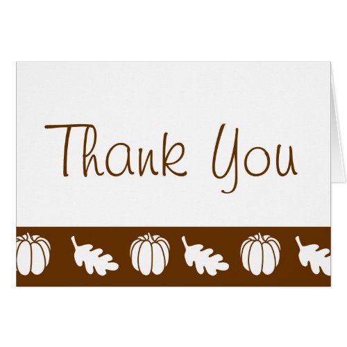 Pumpkin Patch in Chocolate Thank You Card